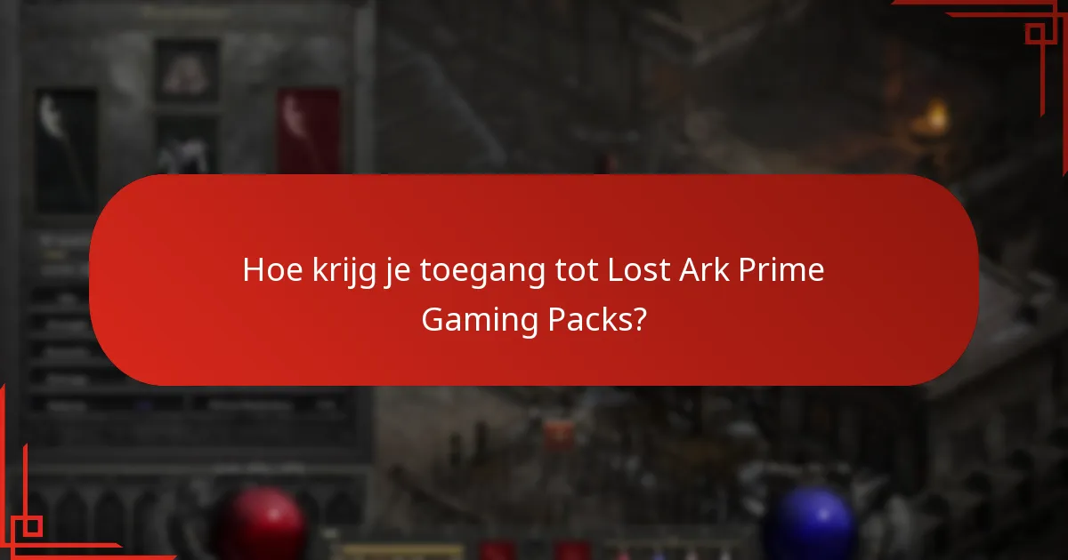 Welke inhoud is inbegrepen in Lost Ark Prime Gaming Packs?