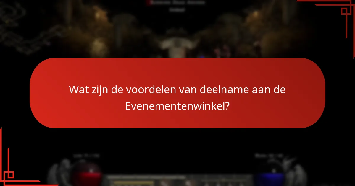 Wat zijn de voordelen van deelname aan de Evenementenwinkel?
